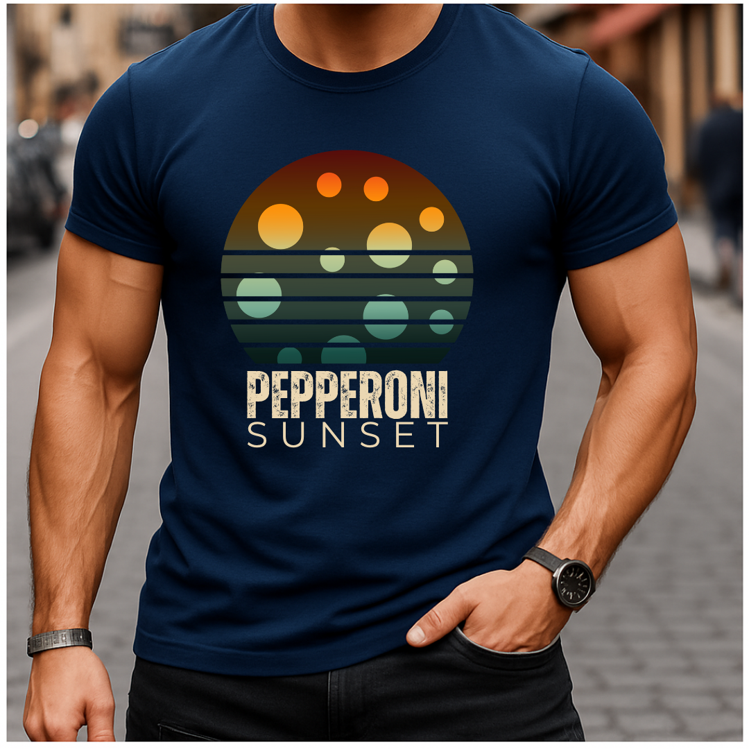 Pepperoni Sunset Pizza T-Shirt