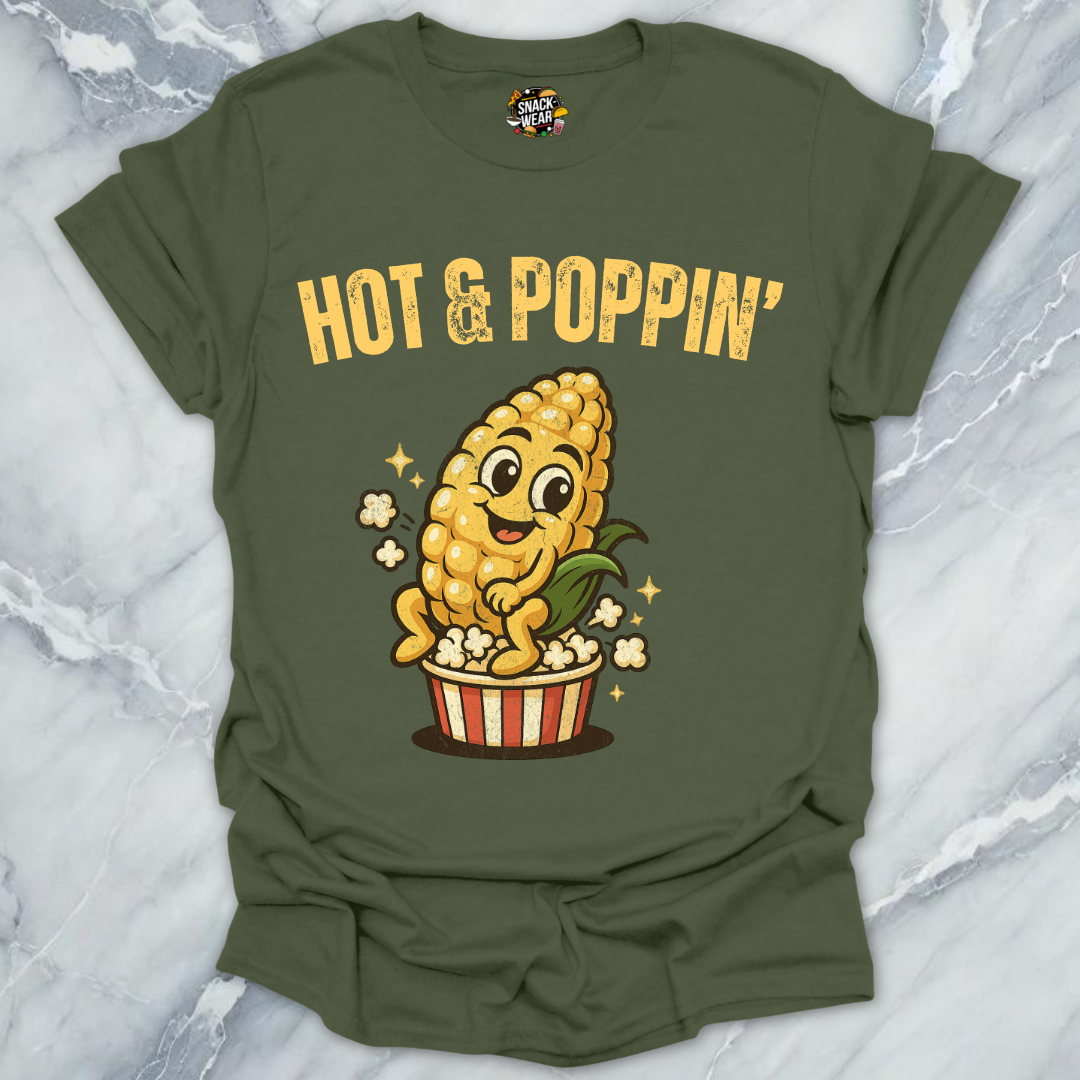 Hot & Poppin’ Popcorn Mascot T-Shirt