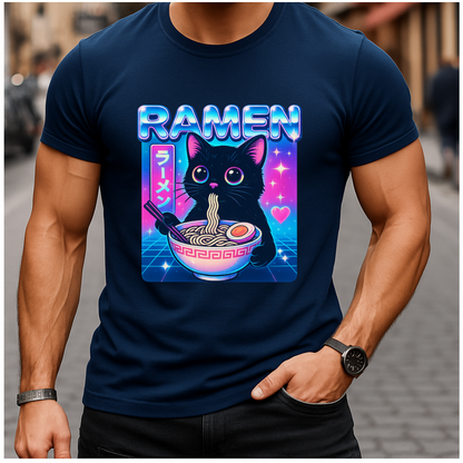 Neon Ramen Cat T-Shirt