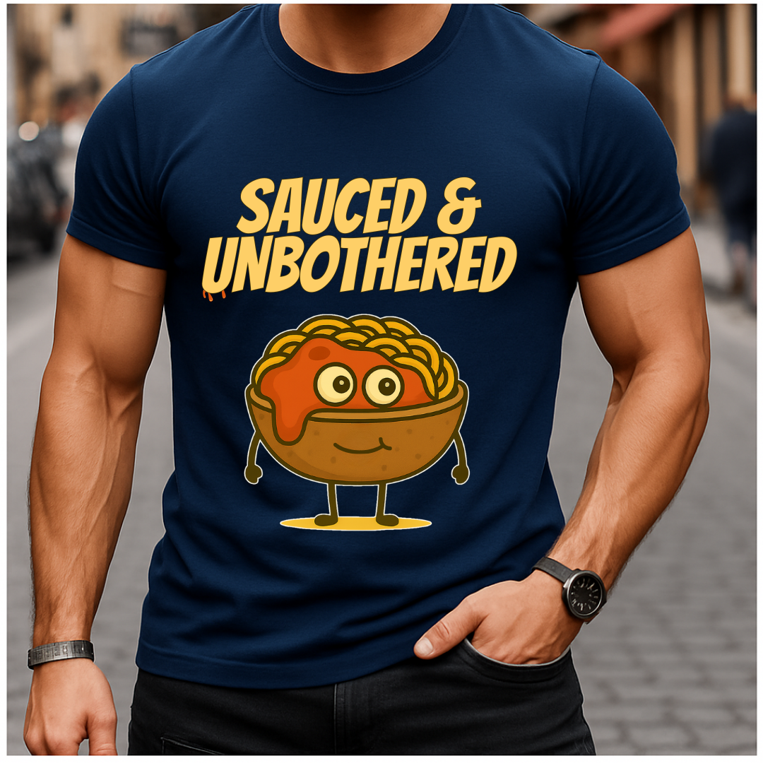 Sauced & Unbothered Pasta Bowl T-Shirt