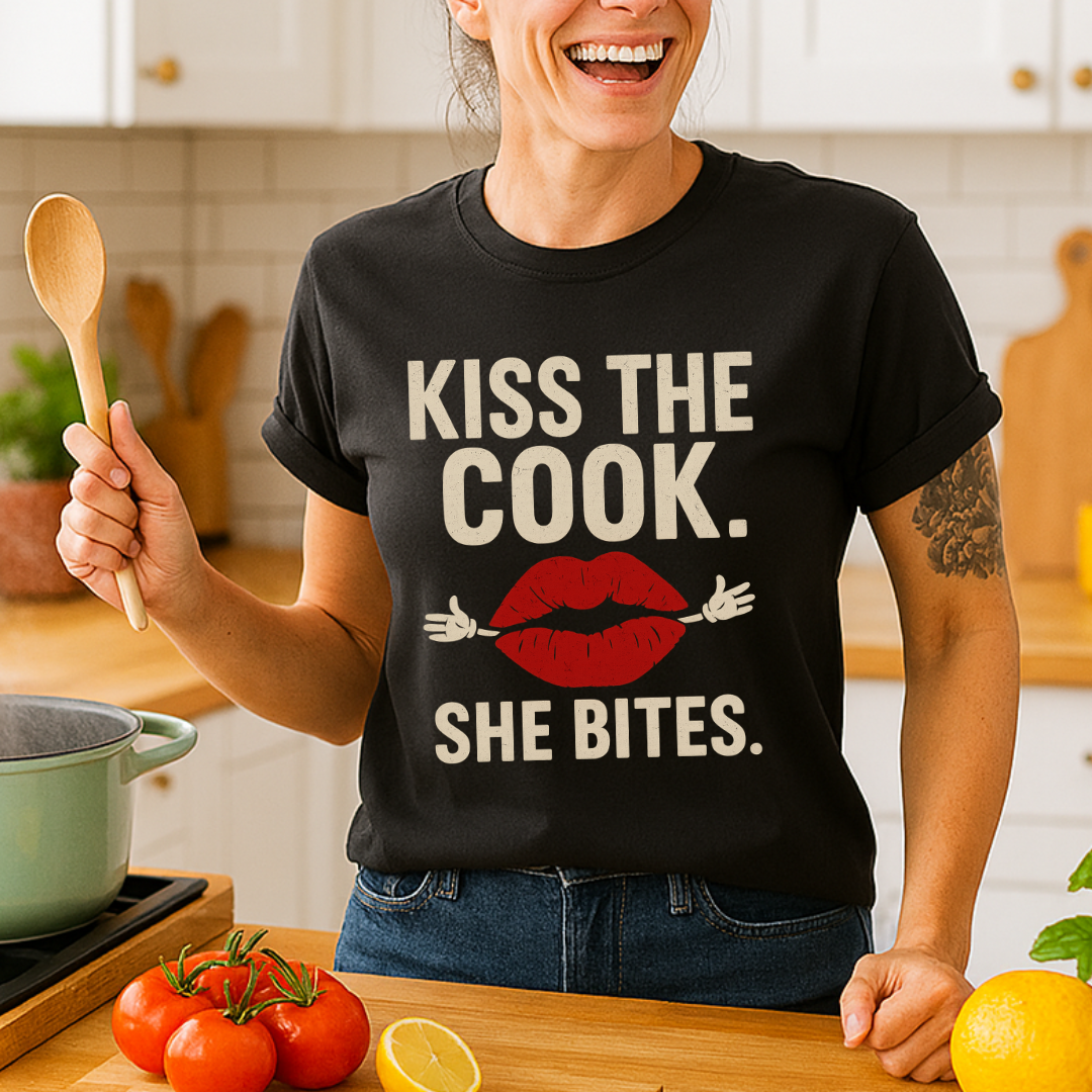 Kiss the Cook She Bites T-Shirt