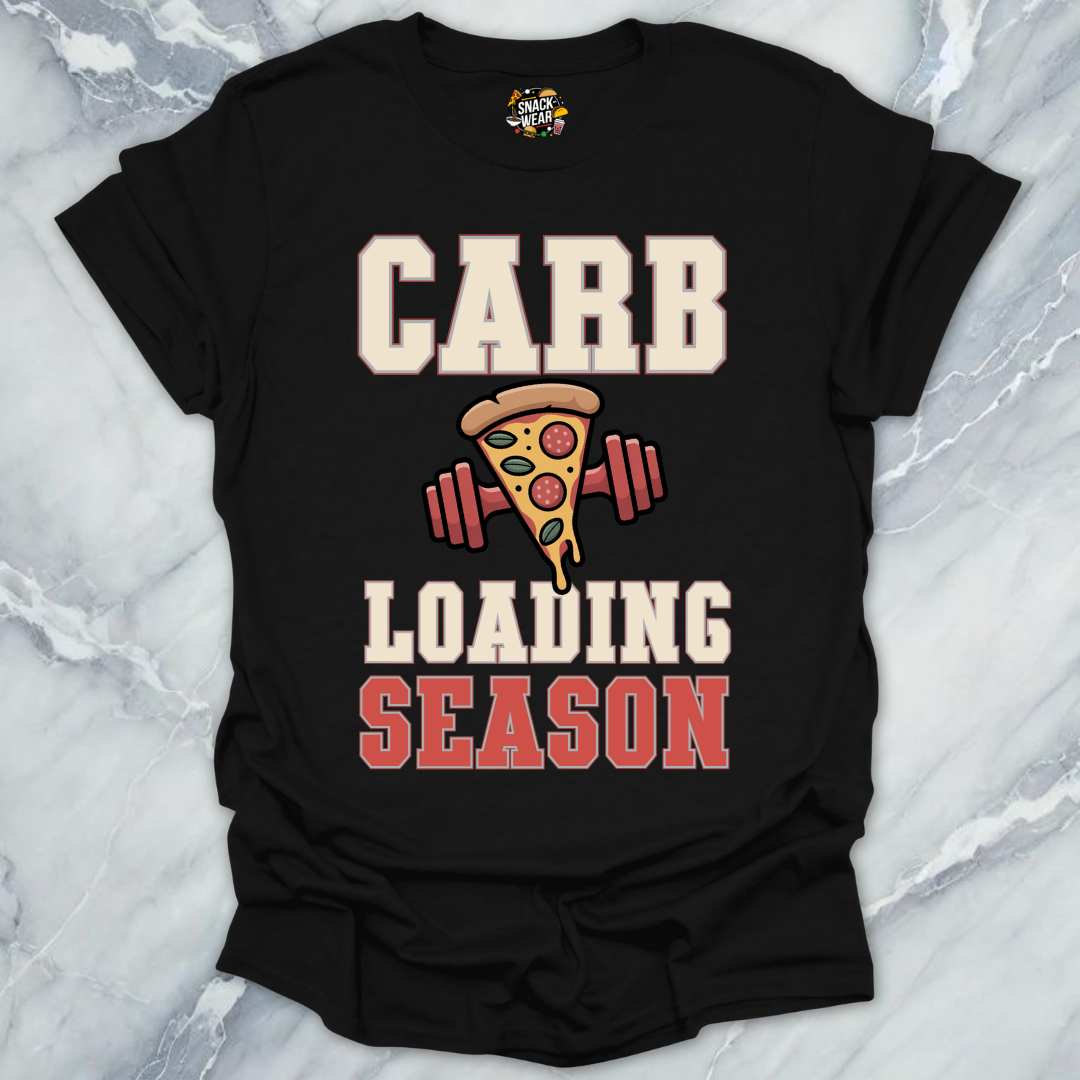 Carb Loading Season – Gym & Pizza Workout T-Shirt