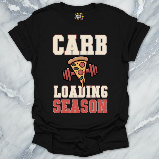 Carb Loading Season – Gym & Pizza Workout T-Shirt