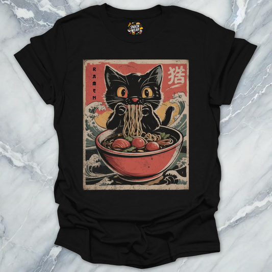 Retro Ramen Cat Japanese Art
