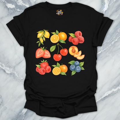 Summer Fruit Watercolor Grid T-Shirt