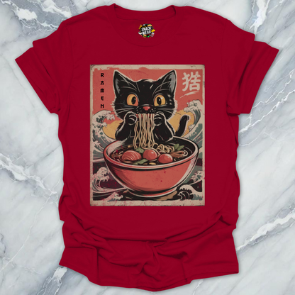 Retro Ramen Cat Japanese Art