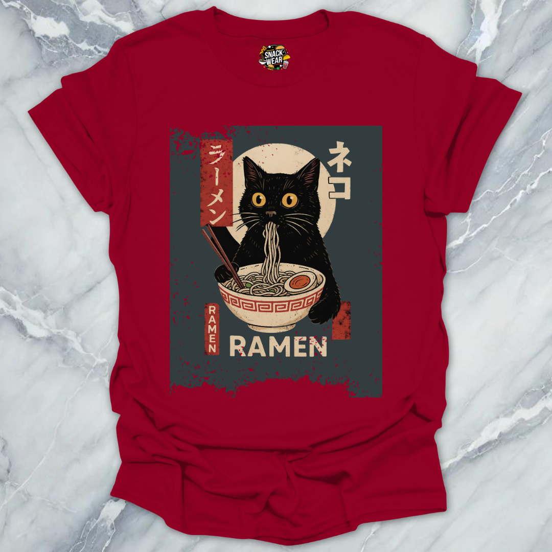 Vintage Japanese Art Ramen Cat