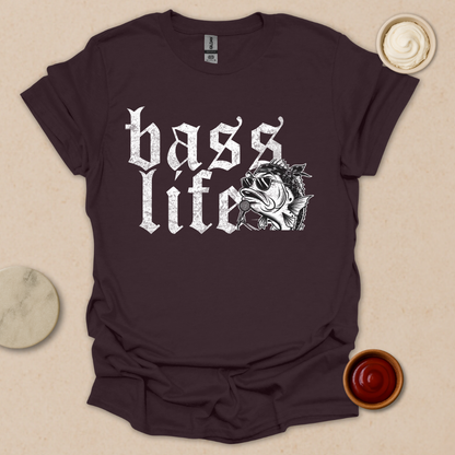 Bass Life – Badass Fishing Tee with Rockstar Vibes T-Shirt