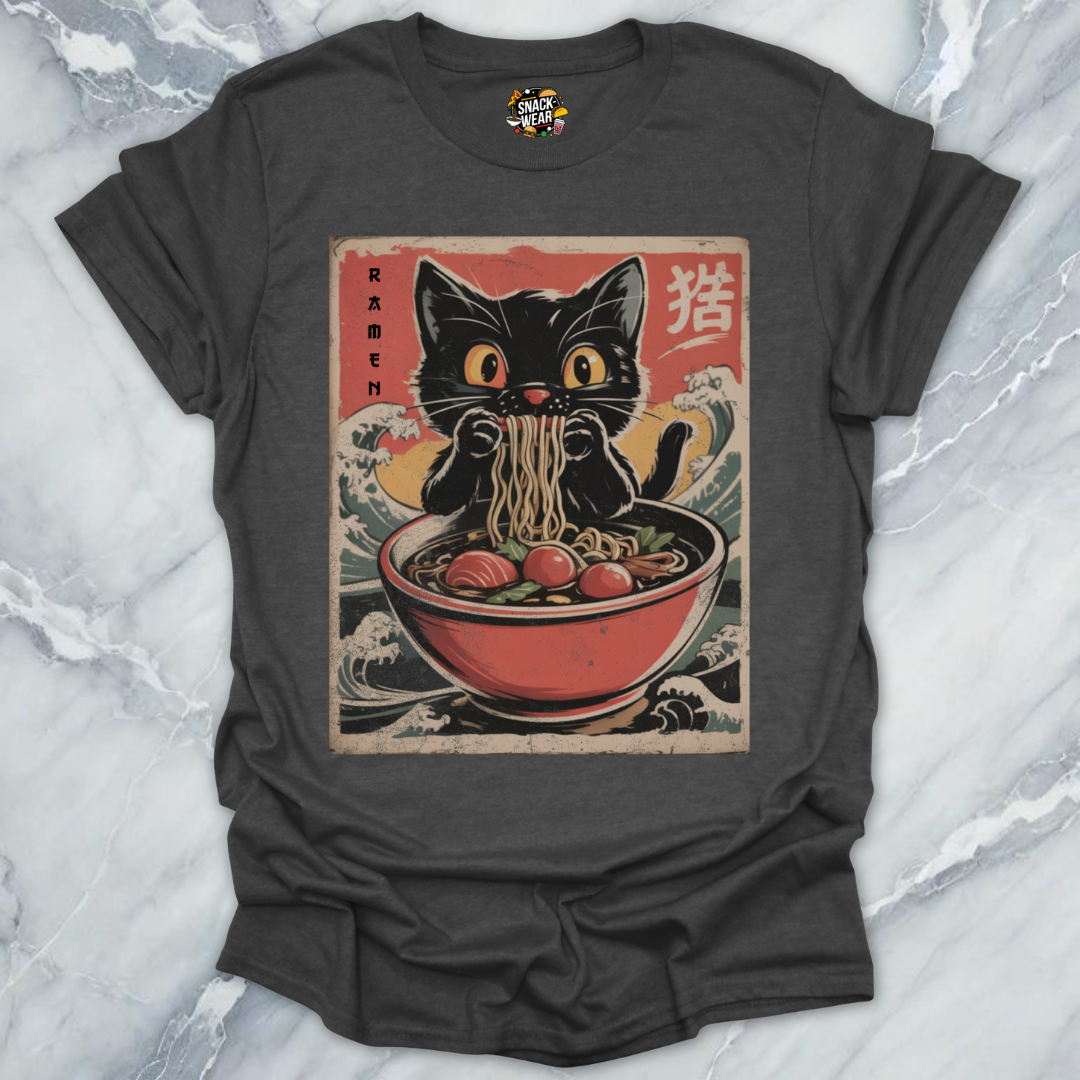 Retro Ramen Cat Japanese Art