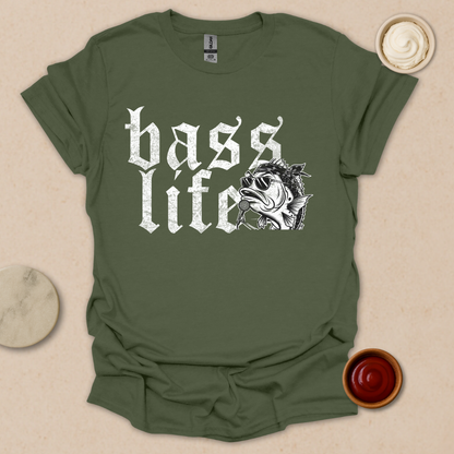 Bass Life – Badass Fishing Tee with Rockstar Vibes T-Shirt