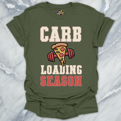 Carb Loading Season – Gym & Pizza Workout T-Shirt