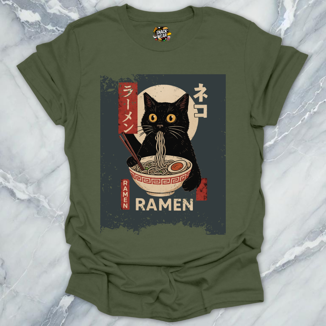 Vintage Japanese Art Ramen Cat