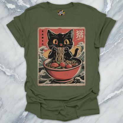 Retro Ramen Cat Japanese Art
