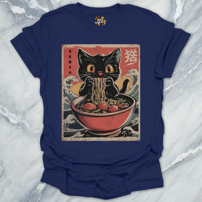 Retro Ramen Cat Japanese Art