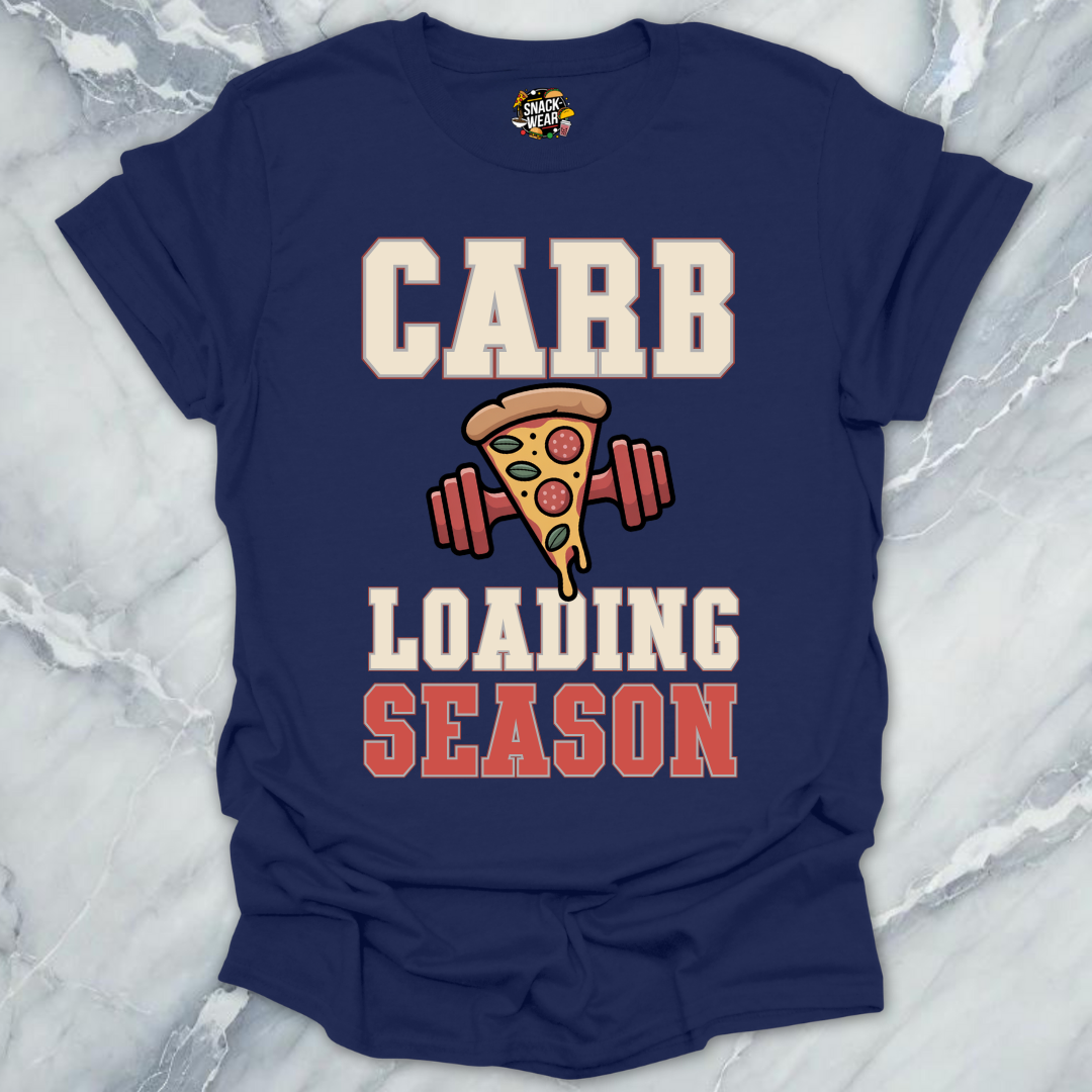Carb Loading Season – Gym & Pizza Workout T-Shirt