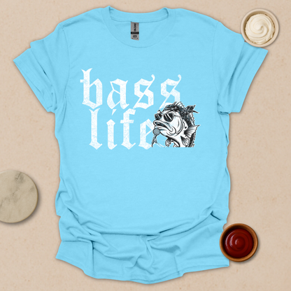 Bass Life – Badass Fishing Tee with Rockstar Vibes T-Shirt